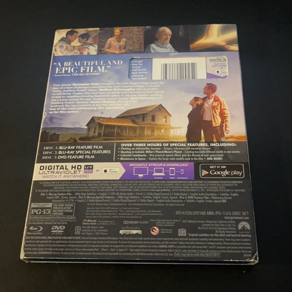 Interstellar blu-ray + DVD no digital - Picture 4 of 4